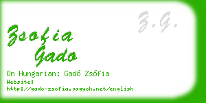 zsofia gado business card